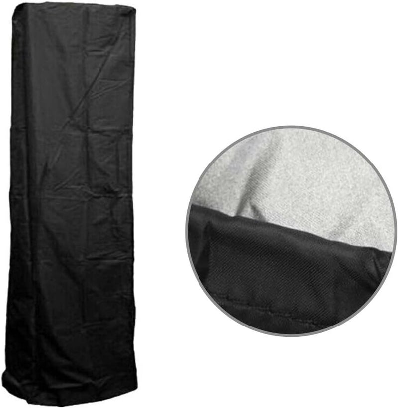 Heavy Duty Waterproof Square Patio Heater Cover 87H X 21W X 24D Black Oxford Fabric - Image 2